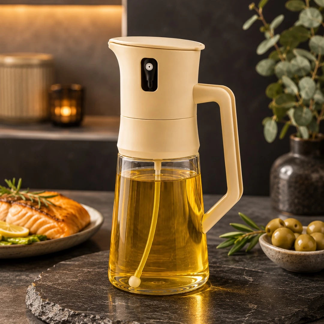 Hydia Manual Oil Dispenser Bottle with Easy Handle
